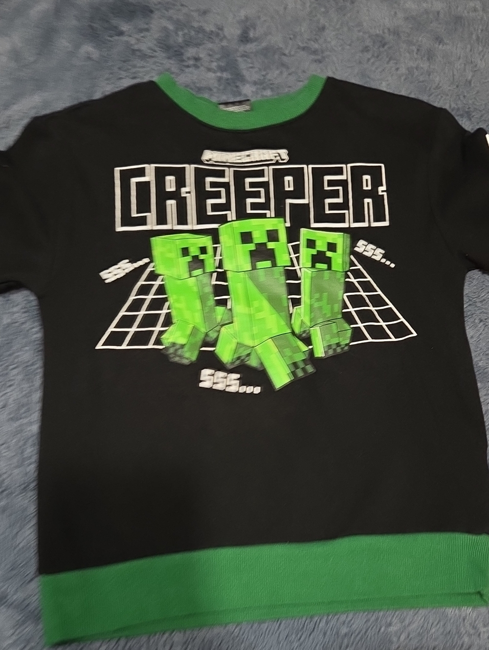 Craft Kids Creeper Sweatshirt - Black & Green Boys medium